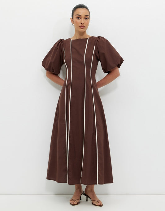 Calli Chocolate Oliviah Midi Dress - Sizes 6, 8, 10, 12, 14, 16 & 18 Available