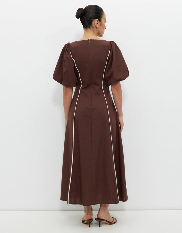 Calli Chocolate Oliviah Midi Dress - Sizes 6, 8, 10, 12, 14, 16 & 18 Available
