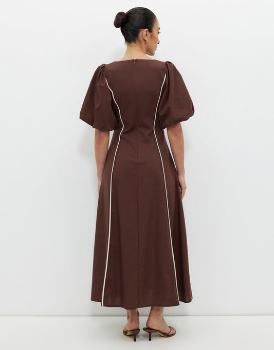 Calli Chocolate Oliviah Midi Dress - Sizes 6, 8, 10, 12, 14, 16 & 18 Available