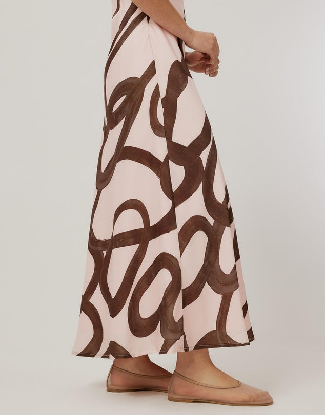 Calli Abstract Midi Dress - Size 10
