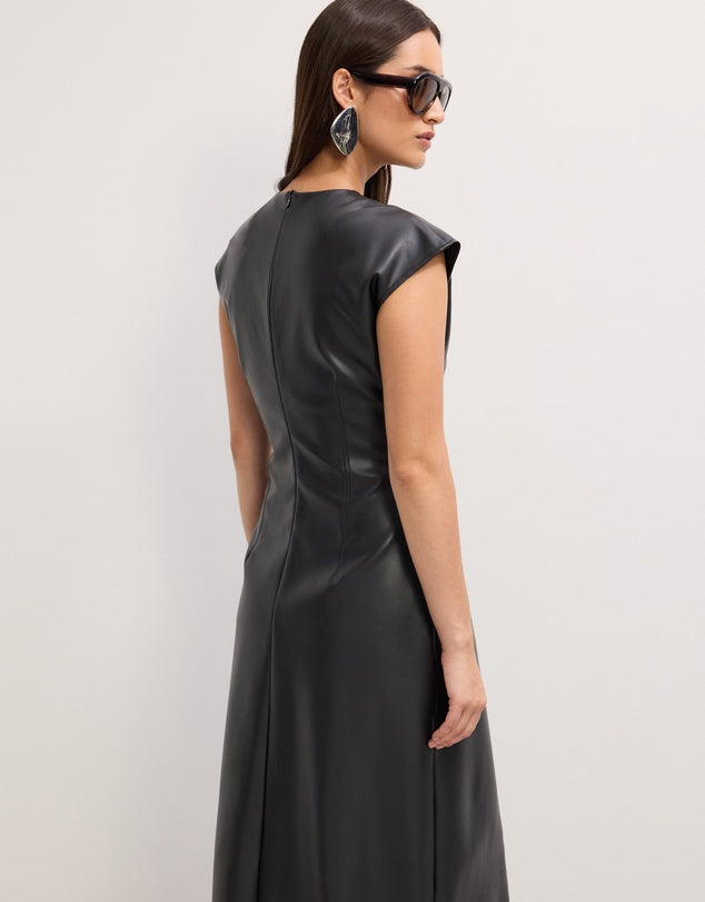 The Fated Faux Leather Midi Dress - Sizes 6, 8, 10 & 12 Available