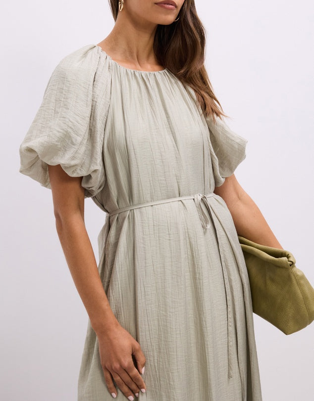 The Fated Puff Sleeve Midi Dress - Sizes 6, 8, 10, 12, 14, 16 & 18 Available