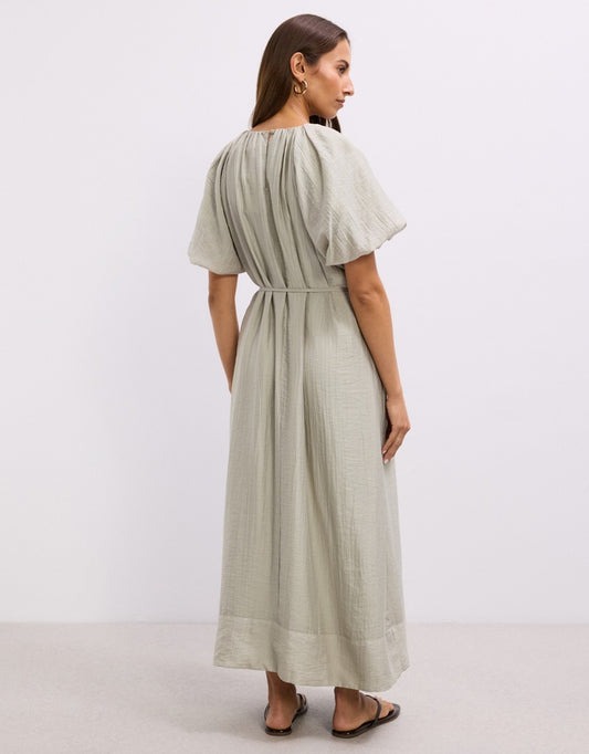 The Fated Puff Sleeve Midi Dress - Sizes 6, 8, 10, 12, 14, 16 & 18 Available