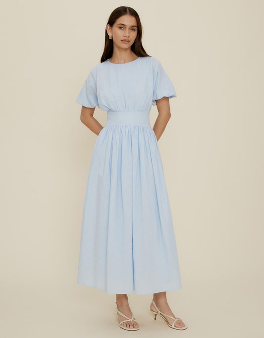 The Fated Blue Gallery Waisted Midi Dress - Sizes 6, 8, 10, 12, 14, 16 & 18 Available