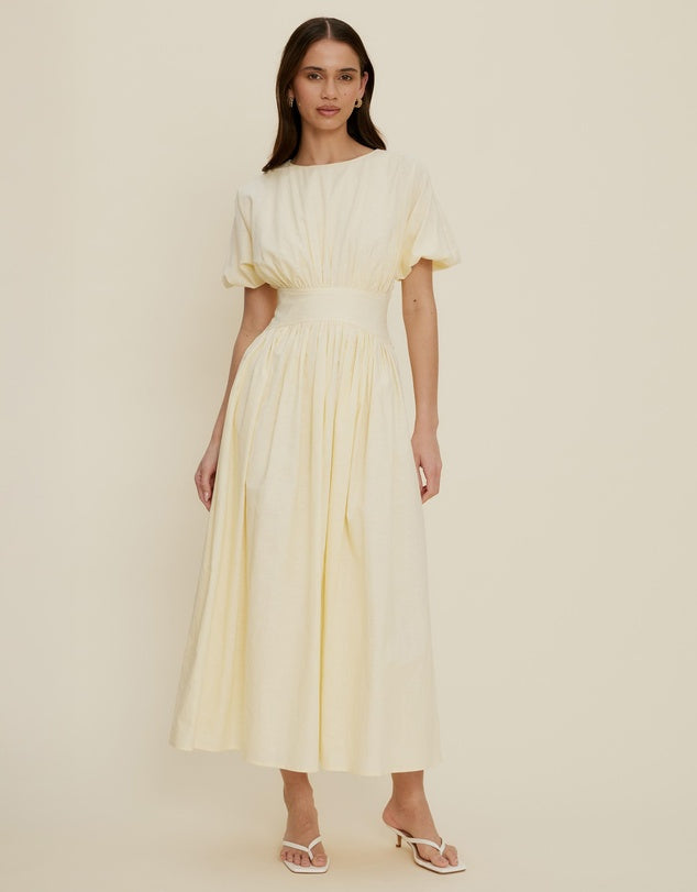 The Fated Butter Gallery Waisted Midi Dress - Sizes 8, 10, 12, 14, 16 & 18 Available