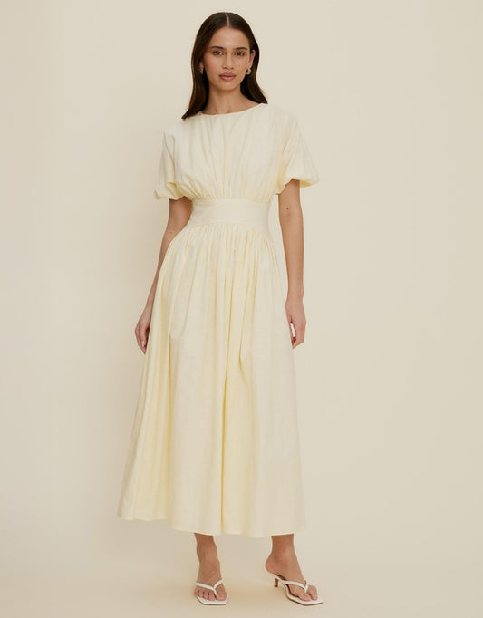 The Fated Butter Gallery Waisted Midi Dress - Sizes 8, 10, 12, 14, 16 & 18 Available