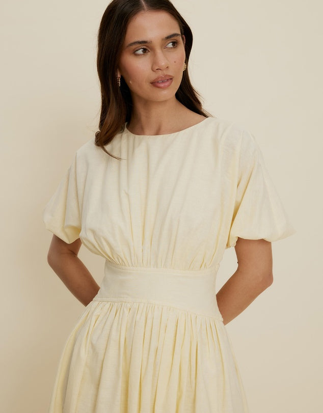 The Fated Butter Gallery Waisted Midi Dress - Sizes 8, 10, 12, 14, 16 & 18 Available