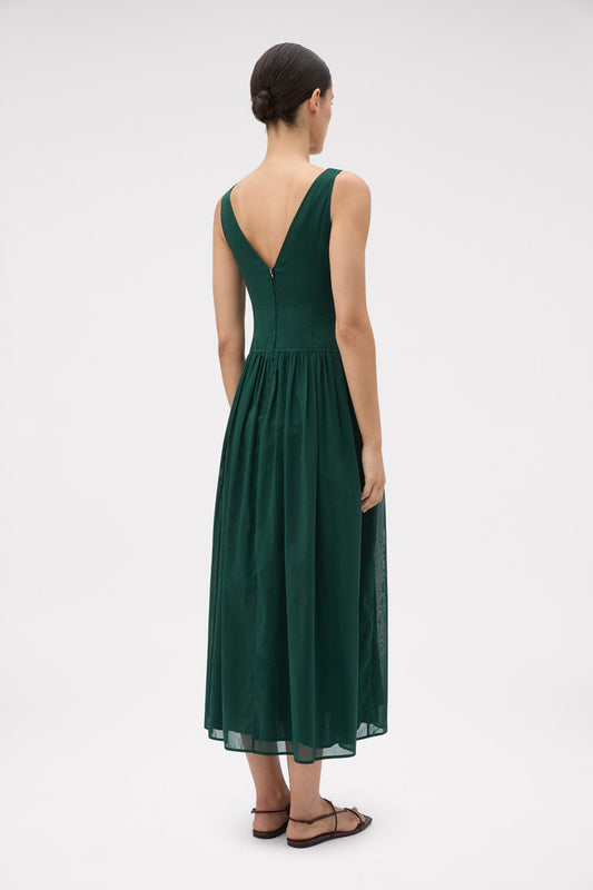 Oroton Green York Detail Sundress - Size 10